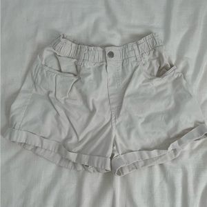 H&M White Pull-On Shorts